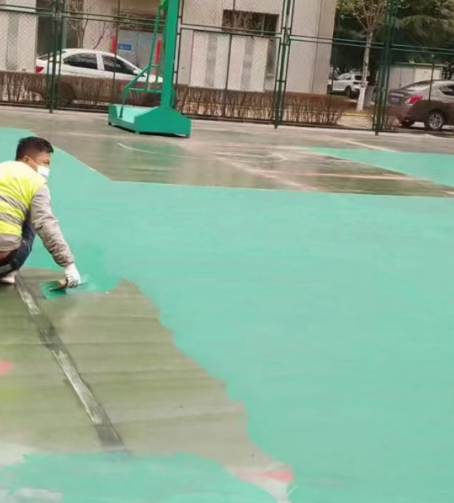 孝感球场地面翻新
